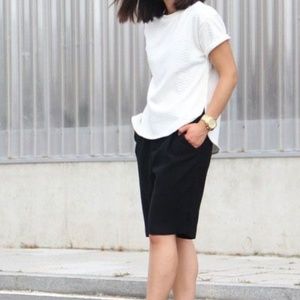 Systemaction black Bermuda shorts